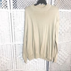Murano by Raffi Sweater  Cotton crew neck XL KHAKI